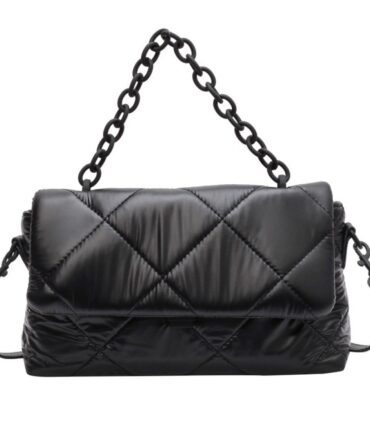 Askrykins High Quality chain Down Crossbody Bags in Black