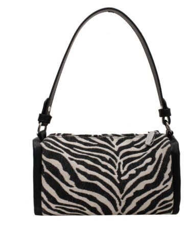 Askrykins Zebra Graphic Satchel Bag in Black