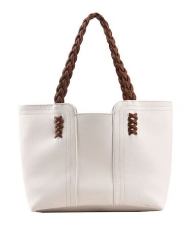 Rostin Tote in Cream & Brown