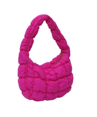 Ashrykins Mini Zipper Ruched Bag in Pink