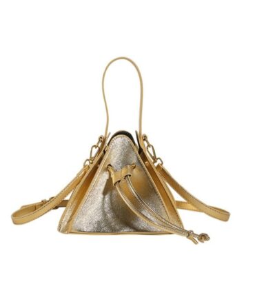 Askrykins Fashionable Triangle Crossbody Bag In Golden