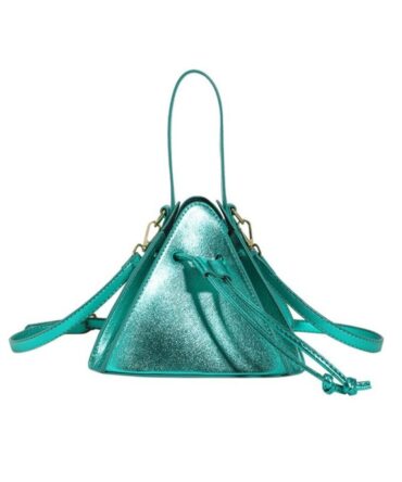 Askrykins Fashionable Triangle Crossbody Bag In Green