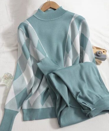 DiMaCheck Co-ord Set in Warm Blue