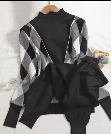 DiMaCheck Co-ord Set in Black and White