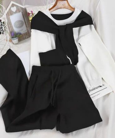 BW 2 Piece Co-ord Set in Black and White