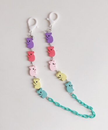 Funky koala bear mask chain