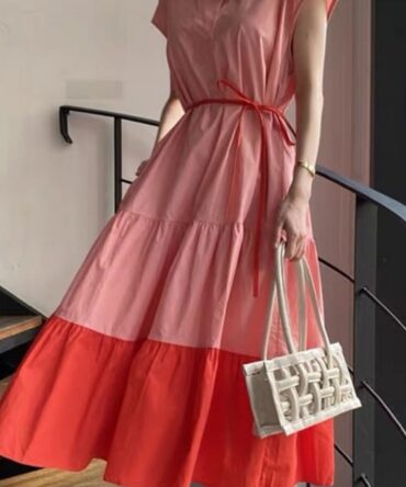 Ashrykins Ruffle Smock Midi Dress In Pastel Pink