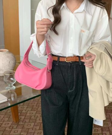 Askrykins Retro Underarm French Style Bag in Pink