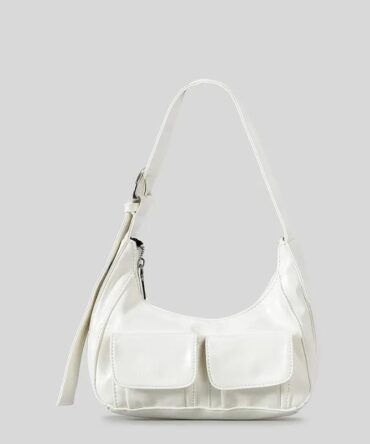 Askrykins Retro Oil Wax Pu Leather Multi Pocket Bag in White