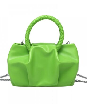 Ashrykins mini luxury folding shoulder bag in green