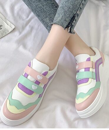 Ashrykins Pastel Detail Velcro Sneakers