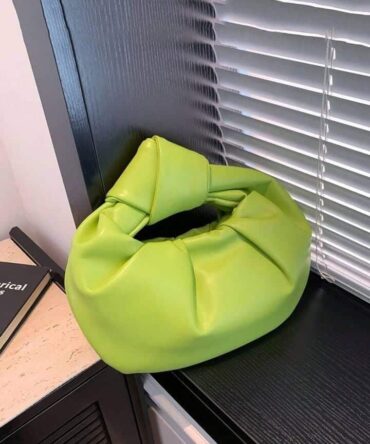 Ashrykins Luxury Designer Style Cloud Bag with Knot Clutch Bag in Pistachio Green