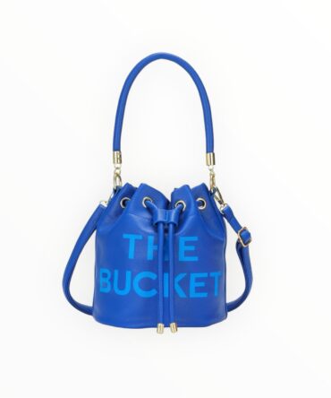 Ashrykins Bucket Bag Leather Bucket Bag in navy blue