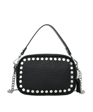 Ashrykins Studs Square Bag in Black