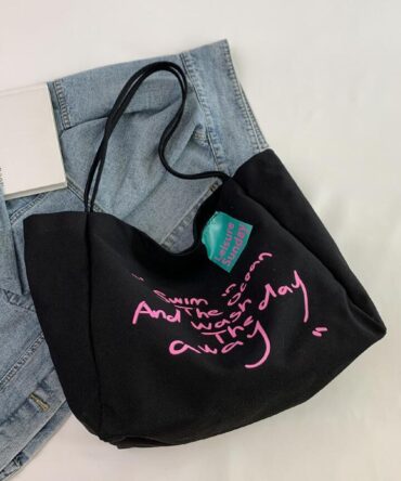 Ashrykins Casual Canvas Lazy Style Bags in Black