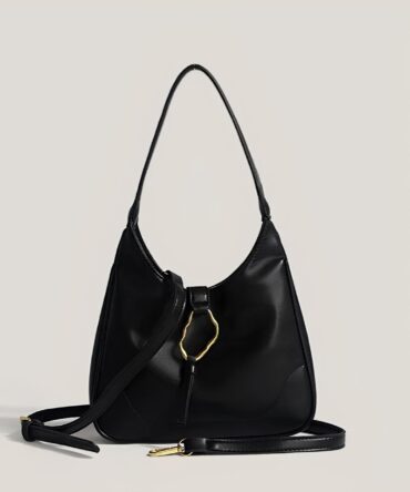 Ashrykins new versatile PU sequin decoration underarm shoulder bag in black