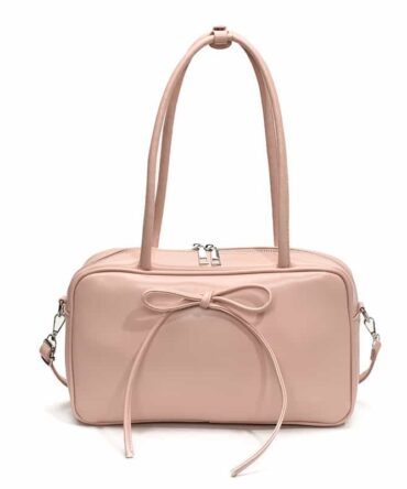 Ashrykins Audrey Versatile Boston Crossbody Bag in Pink