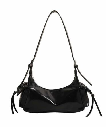 Ashrykins Ivy Bow Tie Hobo Bag in Black