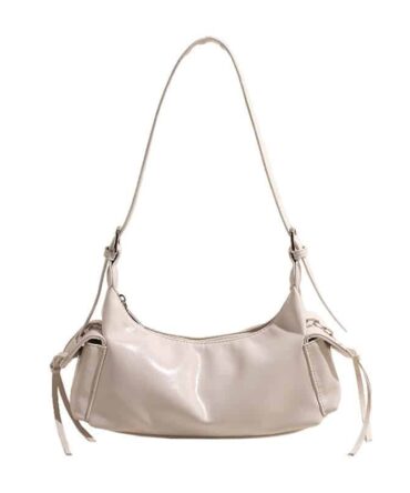 Ashrykins Ivy Bow Tie Hobo Bag in White