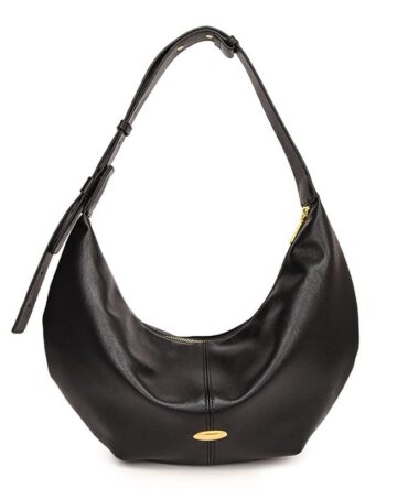 Ashrykins Elegant Luxe Hobo Bag in Black