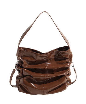 Ashrykins Isabella Drawstring Tote Handbag in Brown