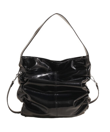 Ashrykins Isabella Drawstring Tote Handbag in Black
