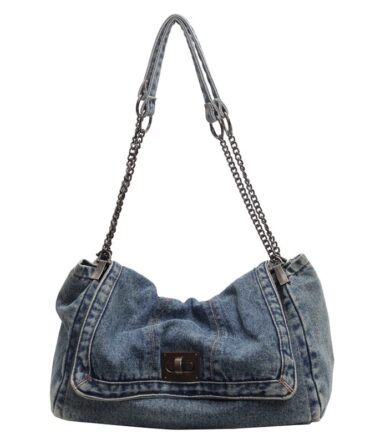 Ashrykins NYC Jean Chain Denim Bag