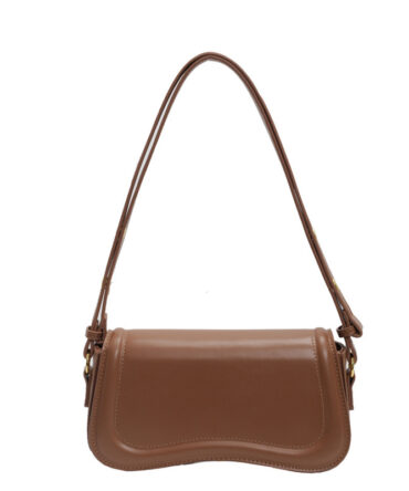 Ashrykins Luxe Wave Shoulder Bag in Brown