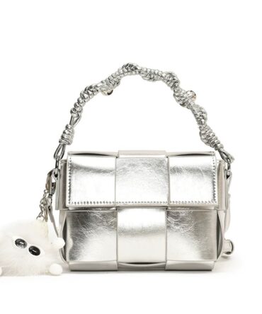 Ashrykins Versatile Portable Shoulder Bag in Silver