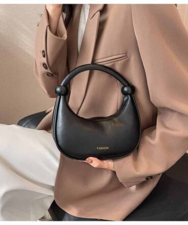 Askrykins luxury Small Hobo Bag in Black