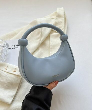 Askrykins luxury Small Hobo Bag in Blue