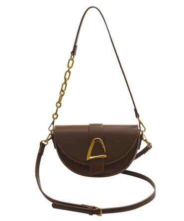 Ashrykins Elegant Arc Crossbody in Brown