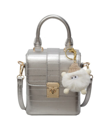 Ashrykins Opulent Noir Treasure Bag in Silver