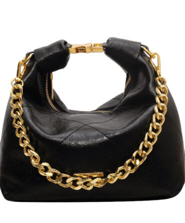 Ashrykins Midnight Luxe Chain Bag in Black