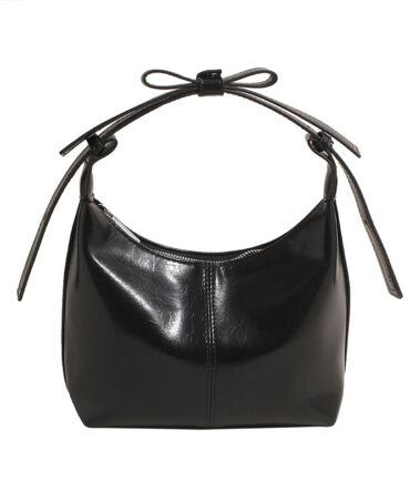 Ashrykins Celeste Bow Mini Hobo in Black