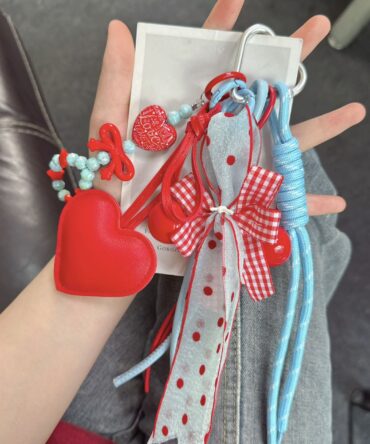 Heart & Bow Charm Set