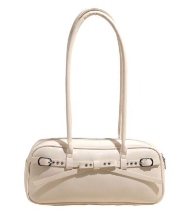 Ashrykins Stud Strap White Charm Tote