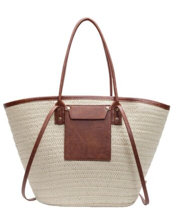 Woven Curve Shoulder Tote