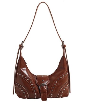 Quadloom stud bag in Brown