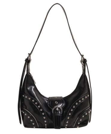 Quadloom stud bag in Black