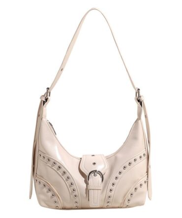 Quadloom stud bag in White