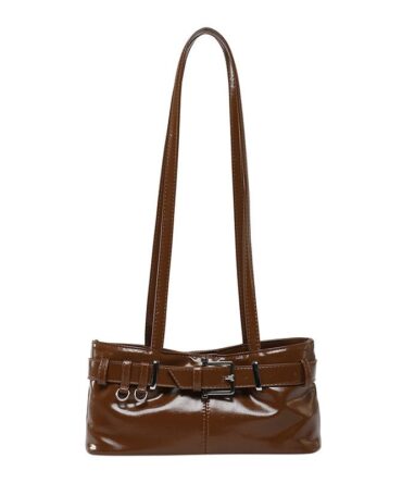 Vintage Vienna Patent Elegance with a Buckled Muse