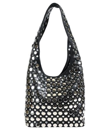 Midnight Dot Studs Hobo in black