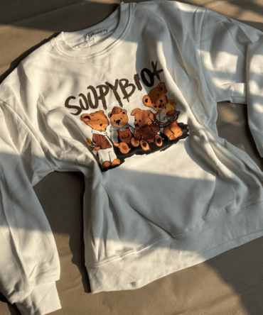 Soozy Bros Cute Bear Print Sweatshirt