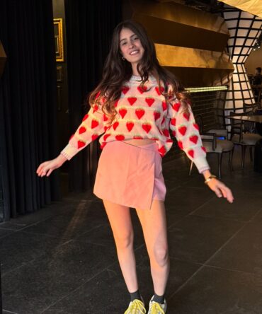 Strawberry Heart Knit Sweater
