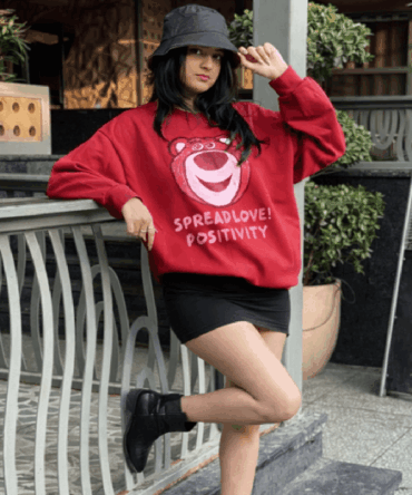 Cute Bear Beige Sweatshirt